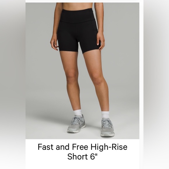 Lululemon Fast and Free high rise biker shorts - Picture 1 of 5